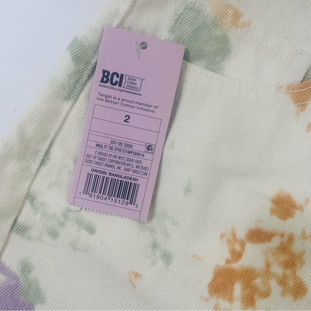 Wild Fable Purple and White Jean Shorts with Distressed Hem - Picture 10 of 11